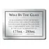 Wine by the glass 175 & 250ml Bar Sign  - Silver