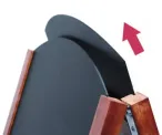 Wooden Curved Chalkboard A Board