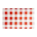 Fiesta Compostable Red Gingham Greaseproof Sheets 310x190mm (200 Pack) - Image 1
