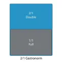 Vogue Stainless Steel 2/1 Double Size Gastronorm Pan 65mm