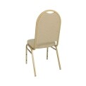 Bolero Steel Banquet Chair with Neutral Cloth (Pack of 4)