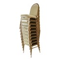 Bolero Steel Banquet Chair with Neutral Cloth (Pack of 4)