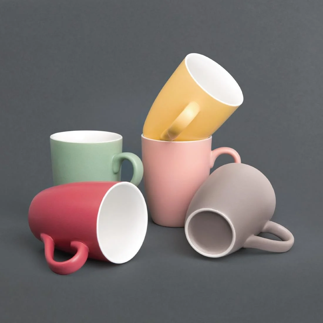 Olympia Matt Pastel Mug Red 320ml