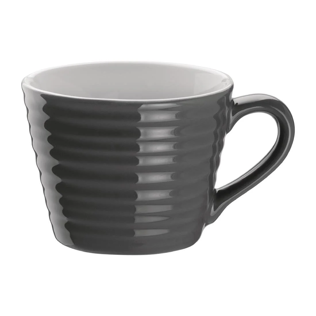 Olympia Cafe Aroma Mugs Charcoal 230ml (6 Pack) - Image 1