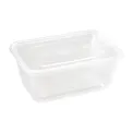 Fiesta Recyclable Plastic Microwavable Containers with Lid Large 1000ml (Pack of 250) - Image 1