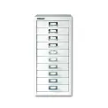 Bisley 10 Multidrawer Cabinet A4 279x380x590mm Chalk White BY19660 - Image 1