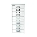 Bisley 10 Multidrawer Cabinet A4 279x380x590mm Chalk White BY19660 - Image 2