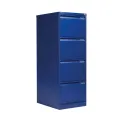 Bisley 4 Drawer Filing Cabinet Lockable 470x622x1321mm Blue BS4E/BLUE - Image 1