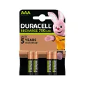 Duracell Stay Charged Rechargeable AAA NiMH 750mAh Batteries (Pack of 4) 81364750 - Image 1