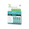 Q-Connect AAA LR03 USB-C Rechargeable Batteries 1.5V (Pack of 4) KF14130 - Image 1
