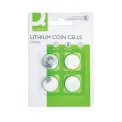 Q-Connect CR2032 Lithium Coin Cell Batteries 3V Blister Card (Pack of 4) KF15036 - Image 1