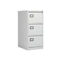 Jemini 3 Drawer Filing Cabinet 470x622x1016mm Light Grey KF20043 - Image 1