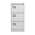 Jemini 3 Drawer Filing Cabinet 470x622x1016mm Light Grey KF20043 - Image 2