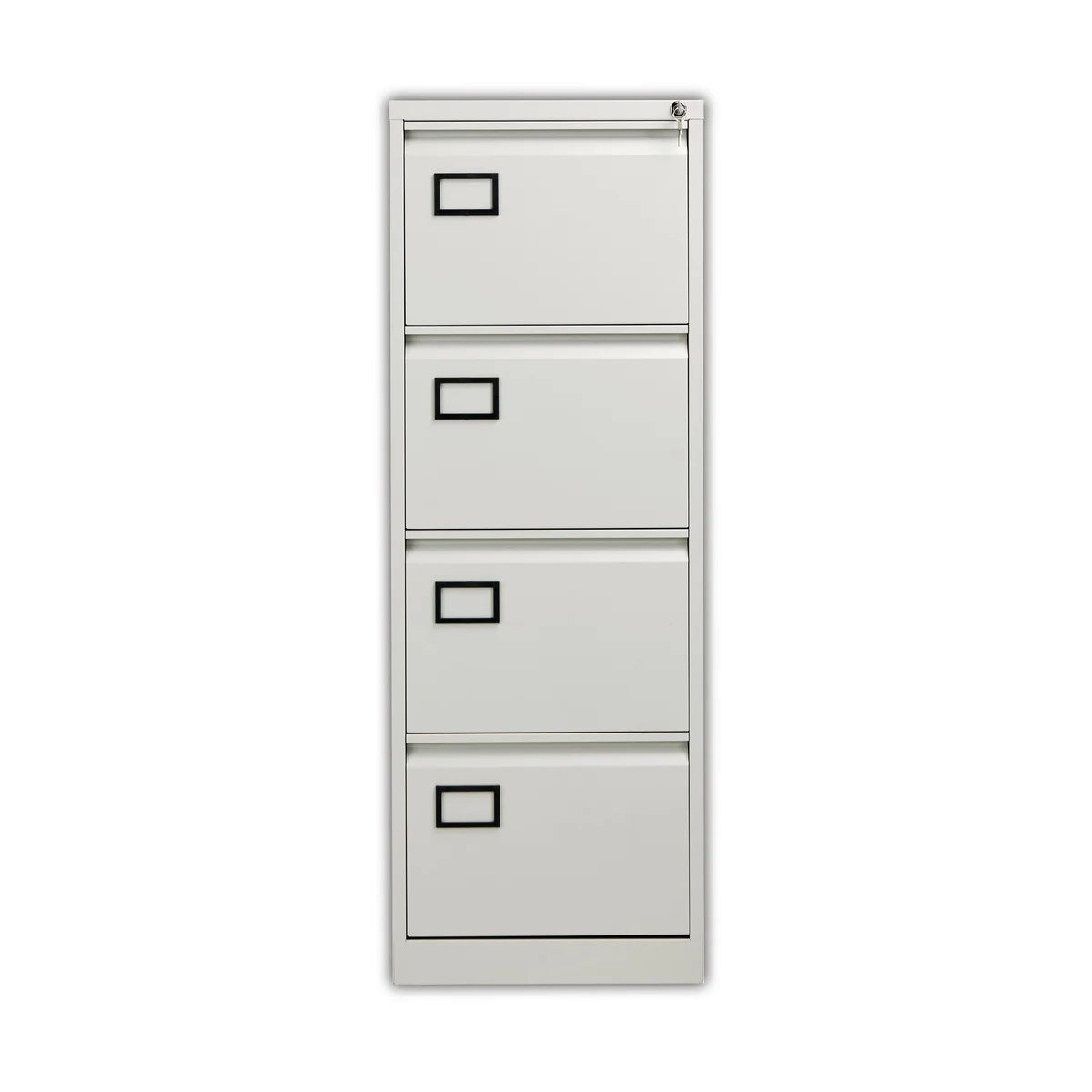 Jemini 4 Drawer Filing Cabinet Lockable 470x622x1321mm Light Grey KF20044 - Image 2
