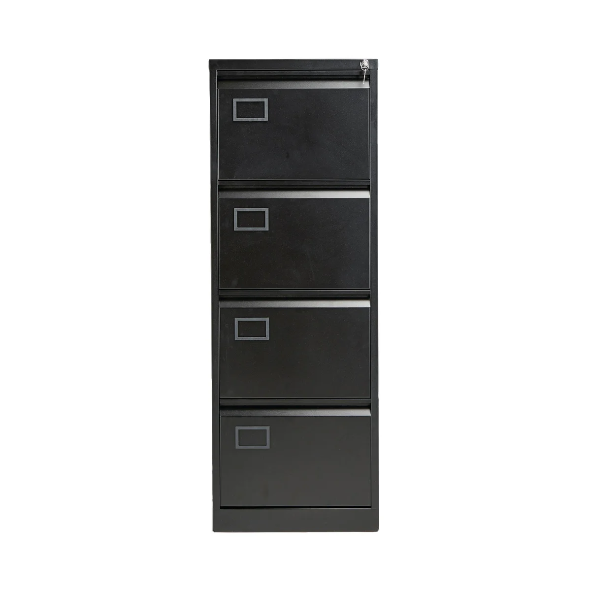 Jemini 4 Drawer Filing Cabinet Lockable 470x622x1321mm Black KF72587 - Image 2
