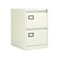 Jemini 2 Drawer Filing Cabinet Lockable 470x622x711mm White KF78706 - Image 1