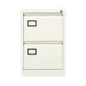 Jemini 2 Drawer Filing Cabinet Lockable 470x622x711mm White KF78706 - Image 2