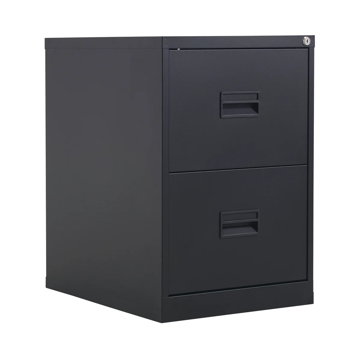 Talos 2 Drawer Filing Cabinet 465x620x700mm Black TCS2FC-BK - Image 2