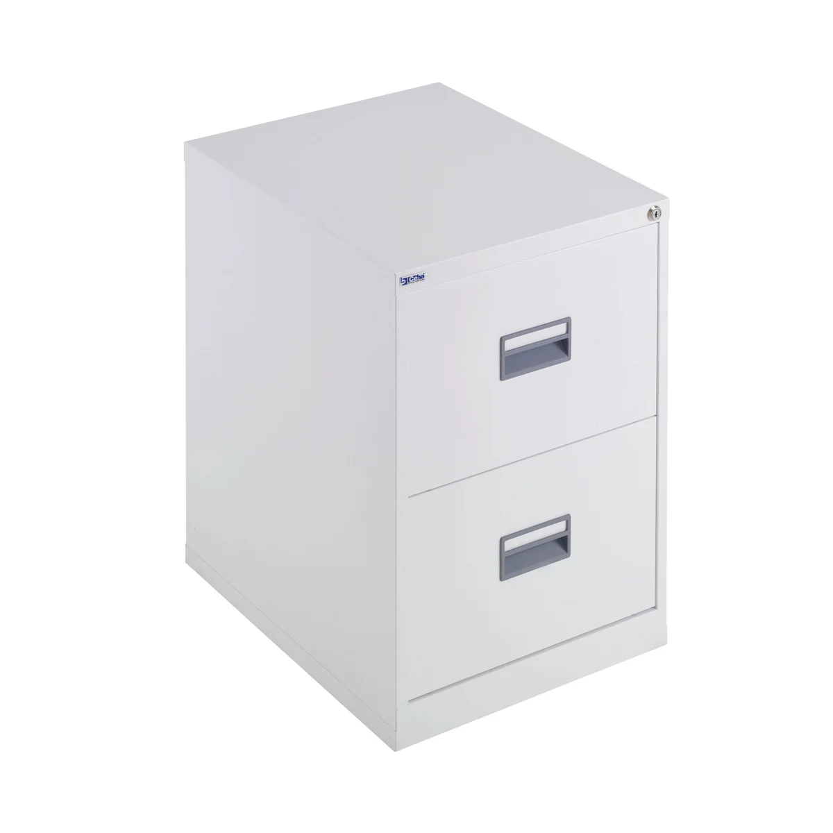 Talos 2 Drawer Filing Cabinet 465x620x700mm White TCS2FC-WH - Image 2