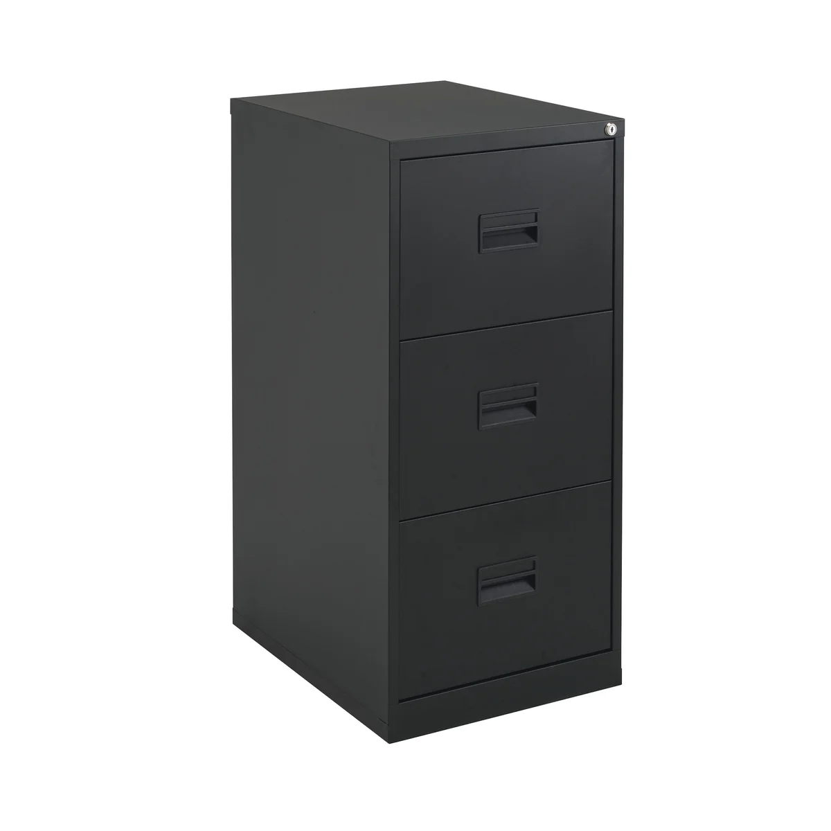 Talos 3 Drawer Filing Cabinet 465x620x1000mm Black TCS3FC-BK - Image 2