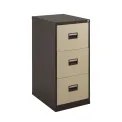Talos 3 Drawer Filing Cabinet 465x620x1000mm Coffee Cream TCS3FC-CC - Image 1