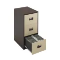 Talos 3 Drawer Filing Cabinet 465x620x1000mm Coffee Cream TCS3FC-CC - Image 2