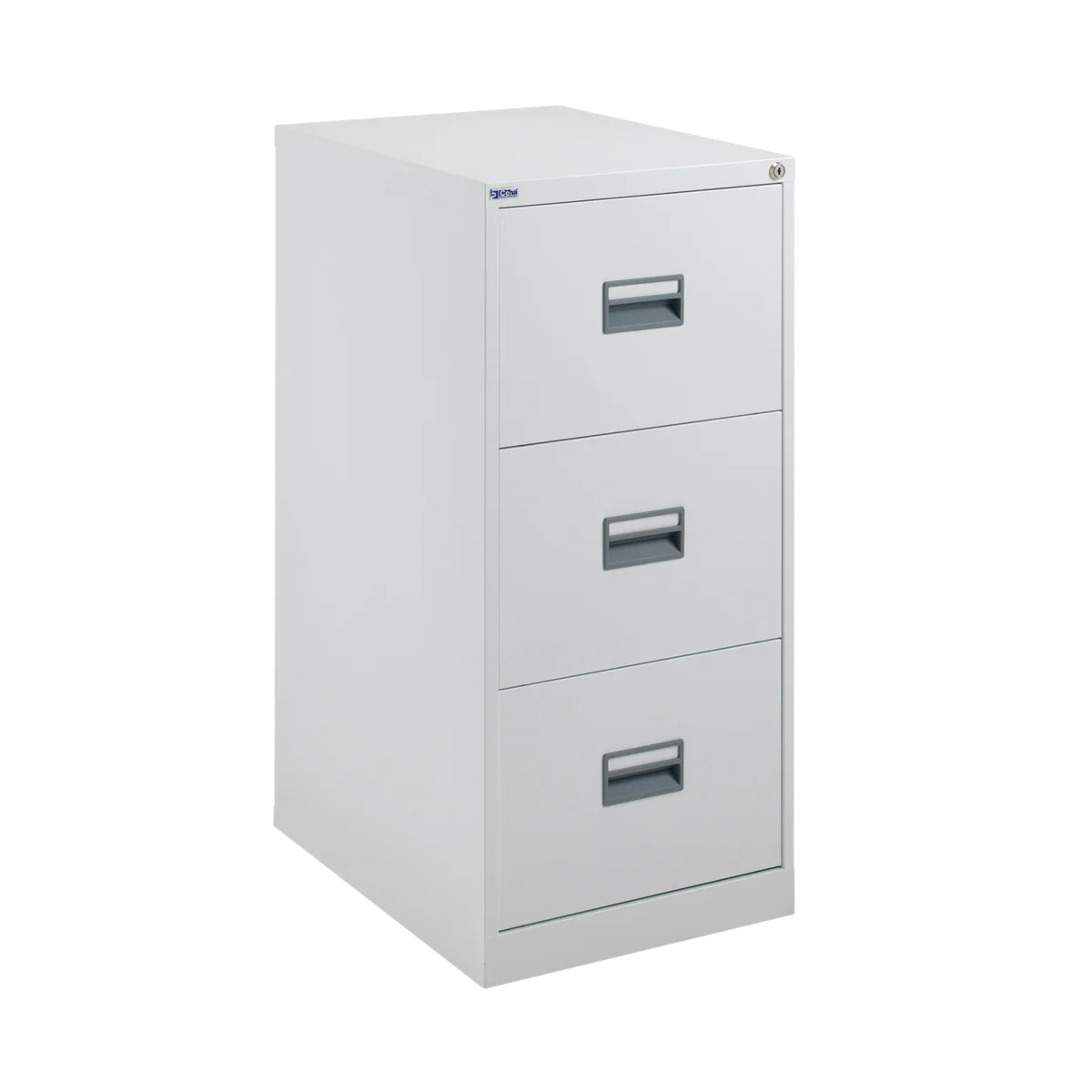 Talos 3 Drawer Filing Cabinet 465x620x1000mm White TCS3FC-WH - Image 2