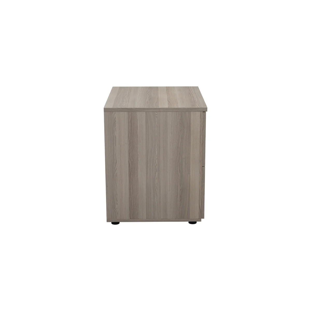 Jemini 2 Drawer Desk Side Filing Cabinet 800x600x730mm Grey Oak KF78953 - Image 2