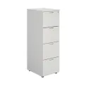 First 4 Drawer Filing Cabinet 464x600x1365mm White KF79920 - Image 1