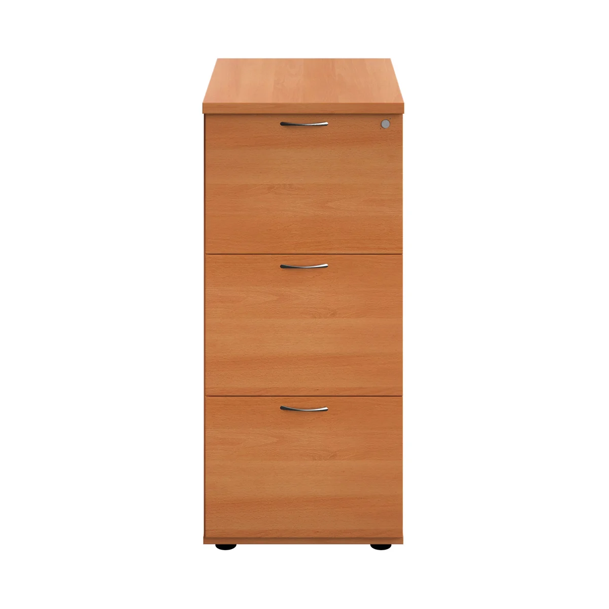Jemini 3 Drawer Filing Cabinet 464x600x1030mm Beech Version 2 KF90457 - Image 2