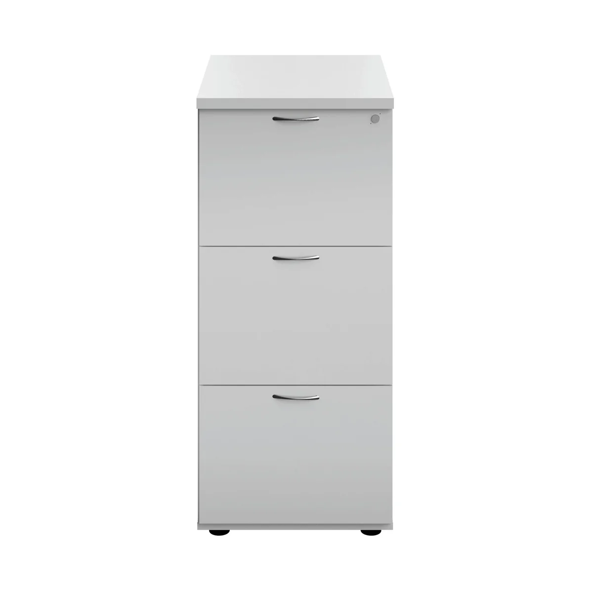 Jemini 3 Drawer Filing Cabinet 464x600x1030mm White KF90464 - Image 2