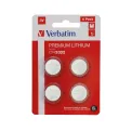 Verbatim CR2032 3V Premium Lithium Battery (Pack of 4) 49533 - Image 1
