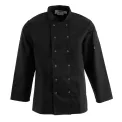 Whites Vegas Unisex Chef Jacket Long Sleeve Black - Image 1