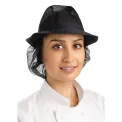 Trilby Hat with Net Snood Navy Blue - Image 1