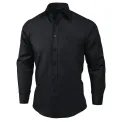 Uniform Works Unisex Long Sleeve Dress Shirt Black M - Image 1