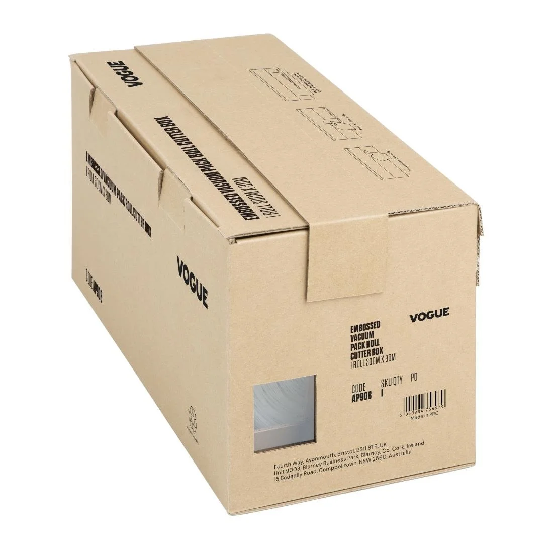 Vogue Vacuum Pack Roll with Cutter Box (Embossed) 300mm width - Image 3