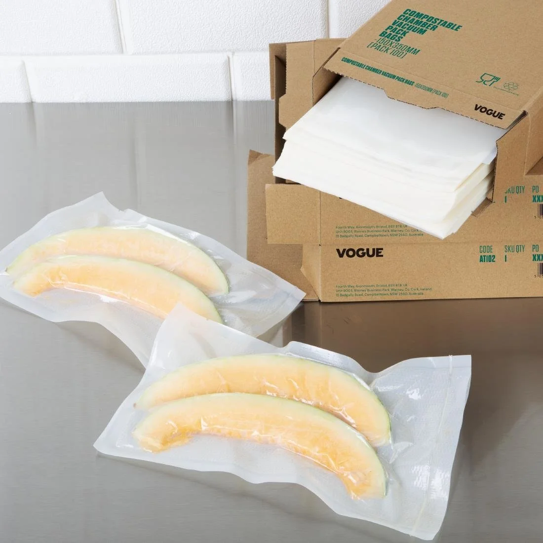 Vogue Compostable Chamber Vacuum Pack Bags 150x250mm (100 Pack) - Image 8