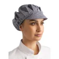 Whites Peaked Hat Blue and White Check - Image 1