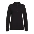 Brook Taverner Anna Women's Black Long Sleeve Polo - Image 1