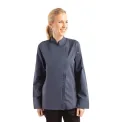 Chef Works Blue Hartford Lightweight Zip Womens Chef Jacket - Image 1