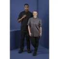 Southside Band Collar Unisex Chef Jacket Black - Image 12