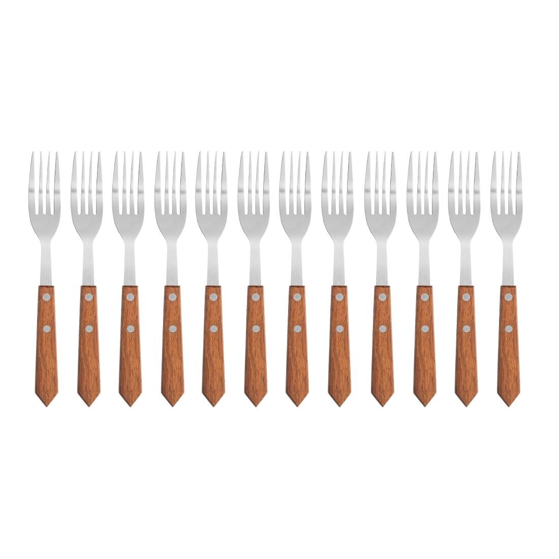 Steak Fork Wooden Handle 190mm