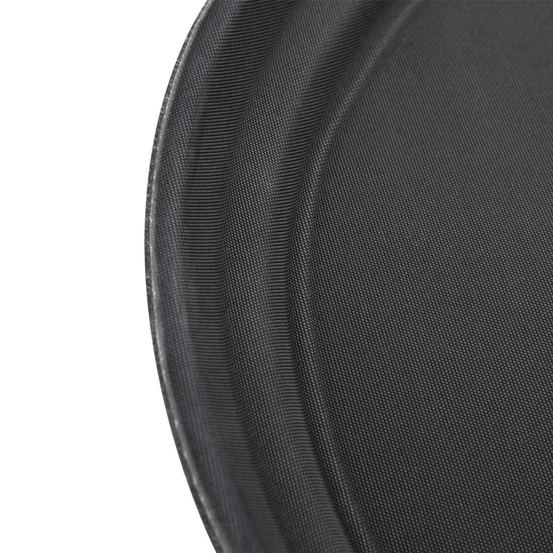 Kristallon Plastic Oval Non Slip Tray Black 27 x 22 in