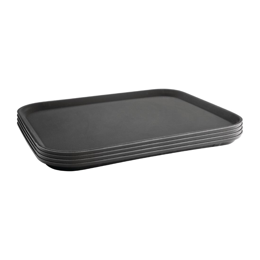 Kristallon Plastic Non Slip Tray Black 14 x 18 in