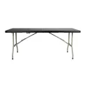Bolero Rectangular Centre Folding Table 6ft Black - Image 1