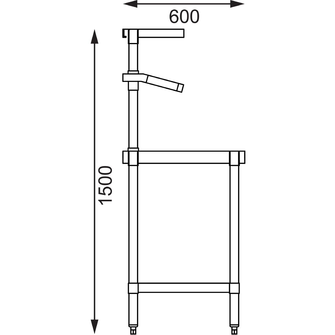 Vogue Stainless Steel Prep Station with Gantry