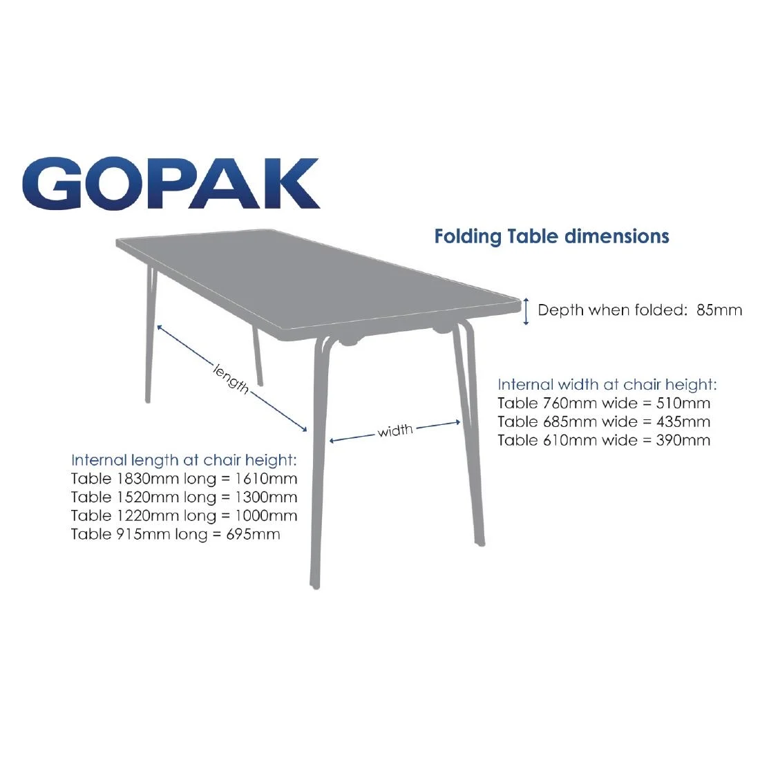 Gopak Contour Folding Table Red 6ft