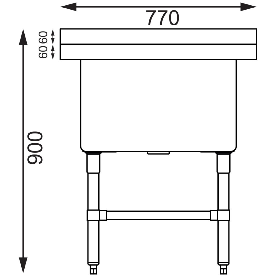 Vogue Deep Pot Sink