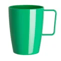 Kristallon Polycarbonate Handled Beakers Green 284ml - Image 1