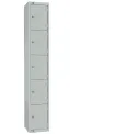 Elite Five Door Manual Combination Locker Locker Grey with Sloping Top - Image 1